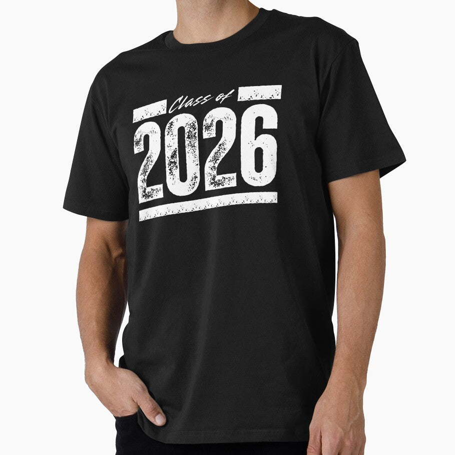 Class of 2026 – Bold Graduation Design with Distressed Vintage Style for Seniors and Grads White 2 Style Font by GFamilyC