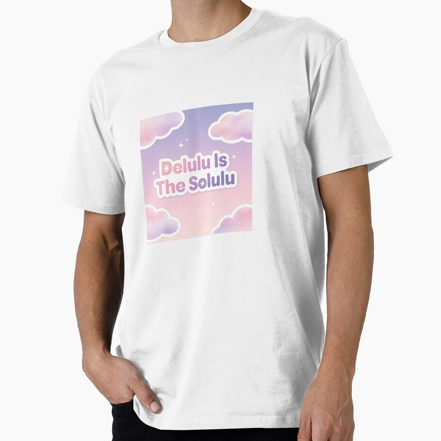 Delulu Is The Solulu Aesthetic Meme T-Shirt Funny Gen Z Sticker by CozyCramStudio