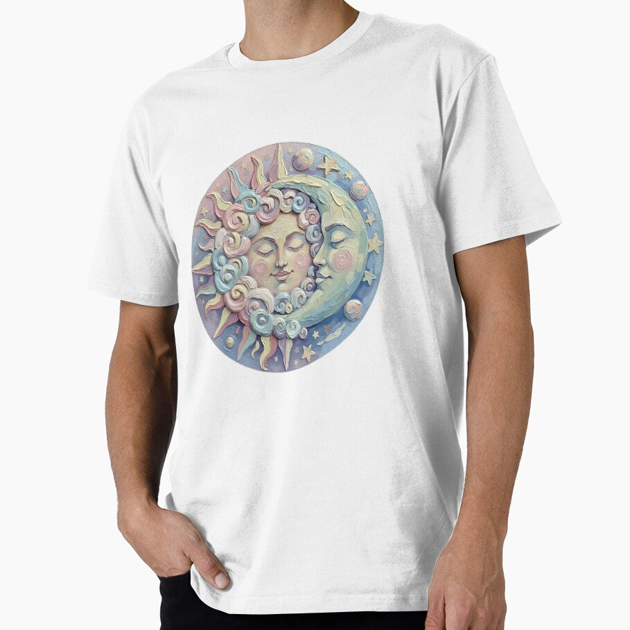Sun and Moon Colorful Palette Knife Art by GymTanLaundry