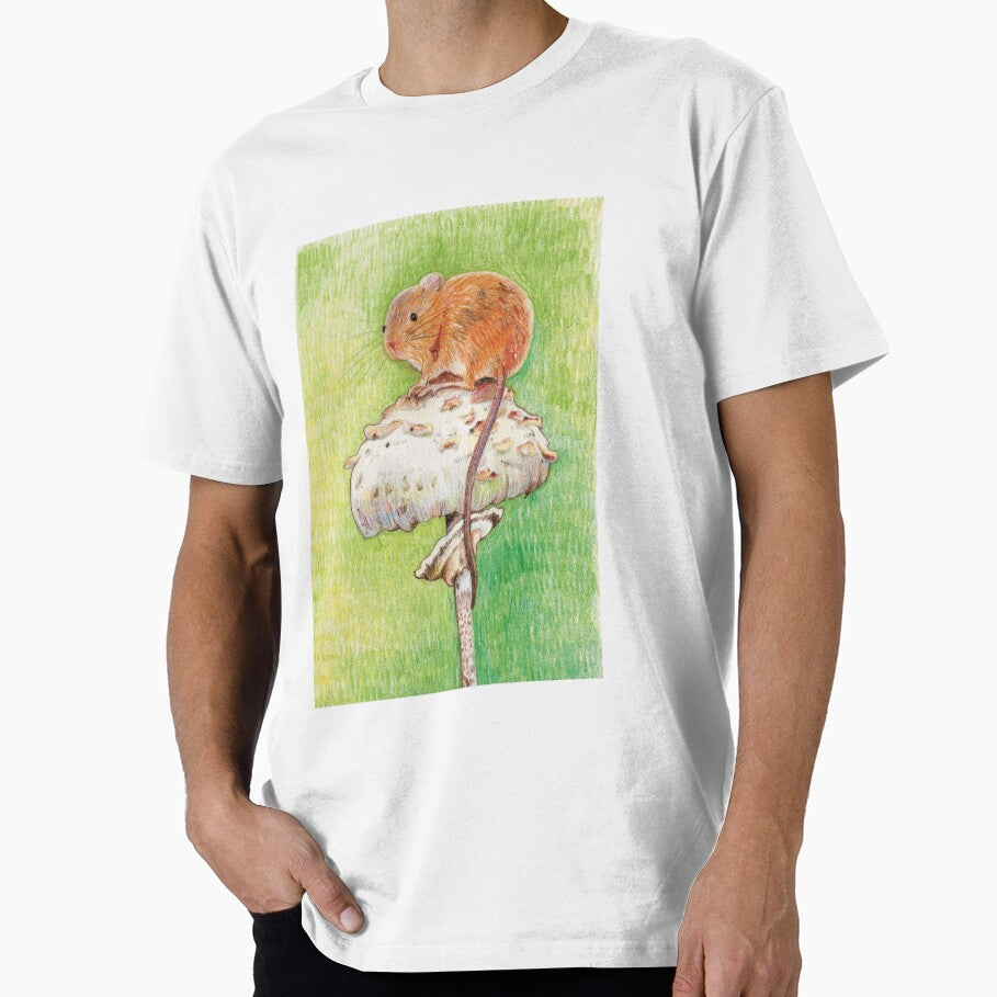 Mouse on a Mushroom by LushLinesStudio