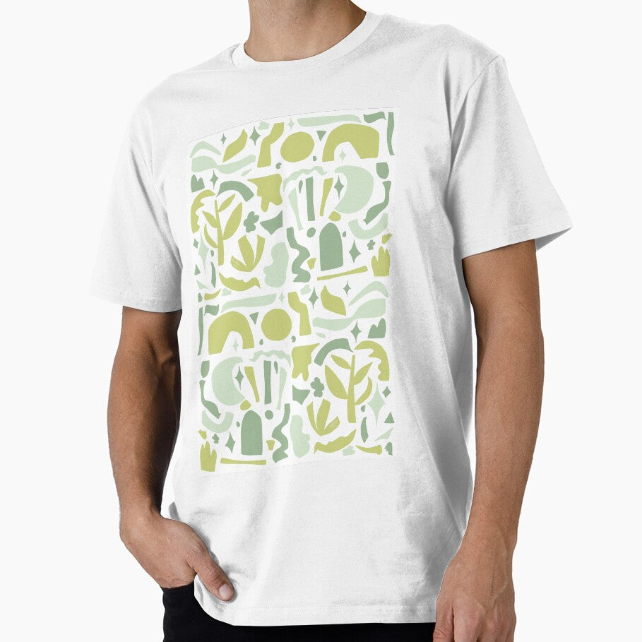 Vintage Aesthetic Minimalist Danish Pastel Abstract Sage Green Design by shopY2K