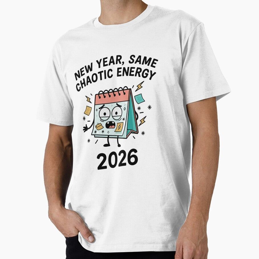 Funny 2026 New Year Shirt, Chaotic Energy Calendar Tee, Sarcastic New Years Eve Outfit, Relatable Humor 2026 shirt by RareTshirtStore