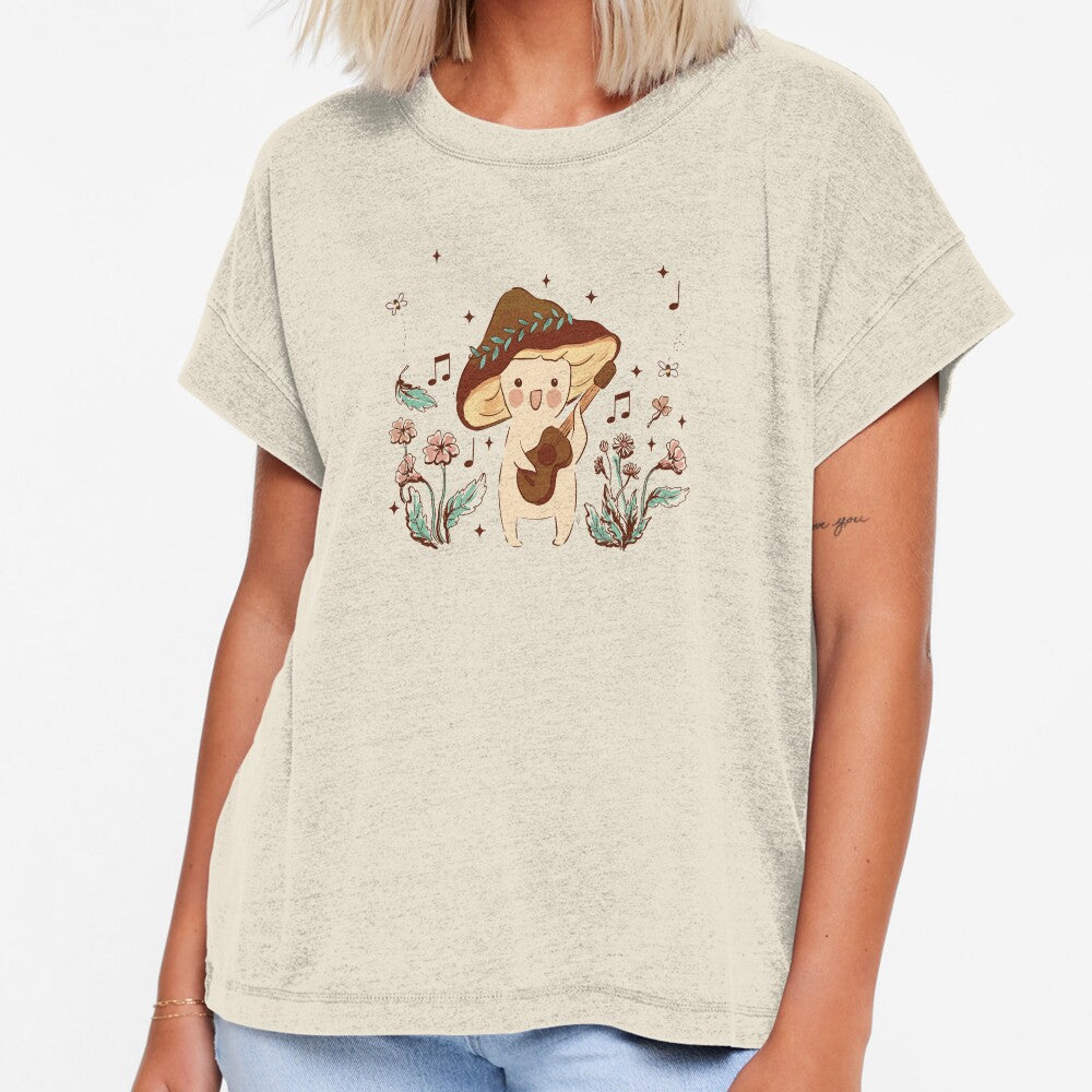 Cute Cottage core Mushroom Singing - Fairycore by Paperfly Studio