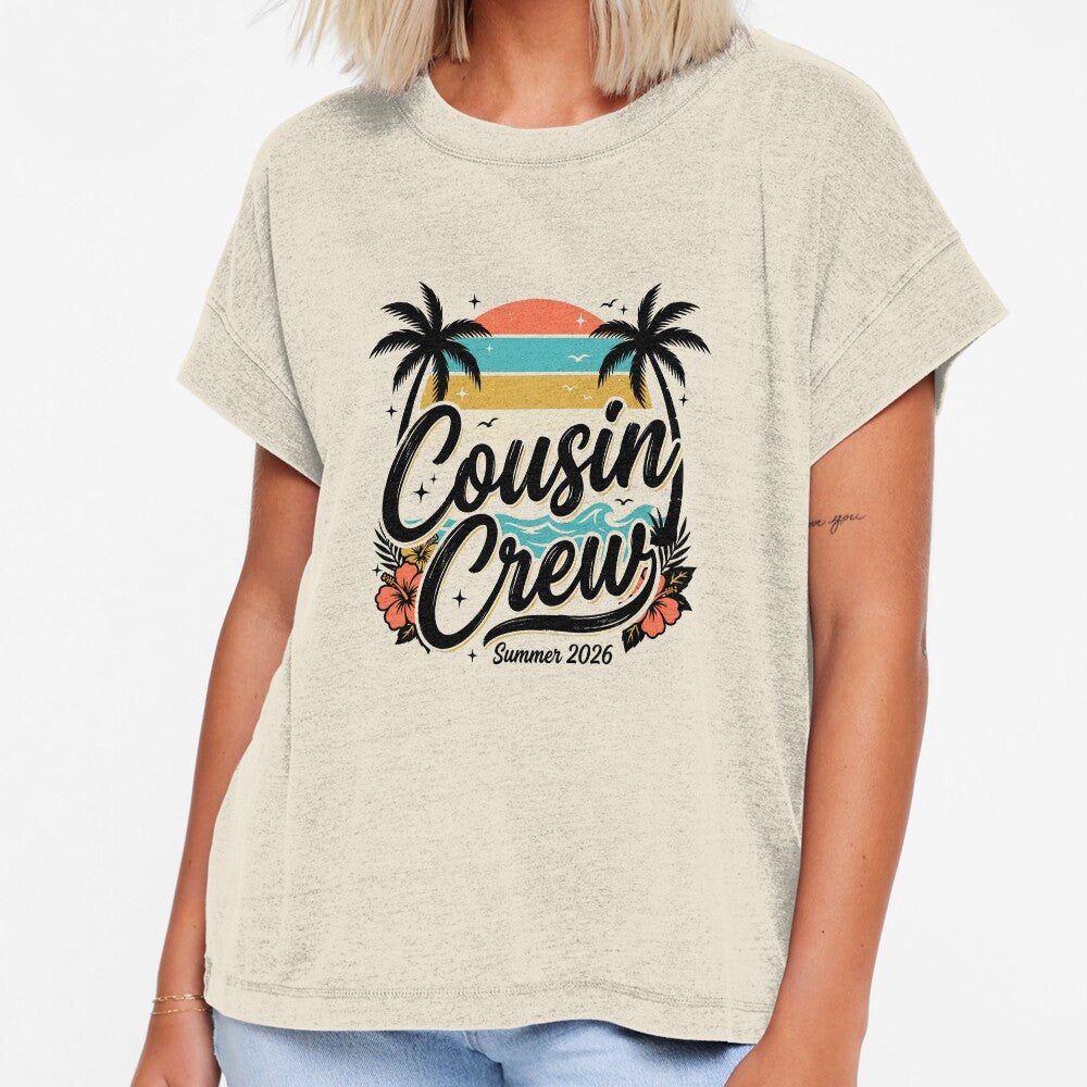 Cousin Crew Summer 2026 Retro Beach Vacation Family Matching Design by get55shirt