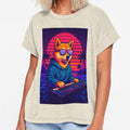 Pixel Synth Pup: Vaporwave Sunset Vibes by LuxuryApparels