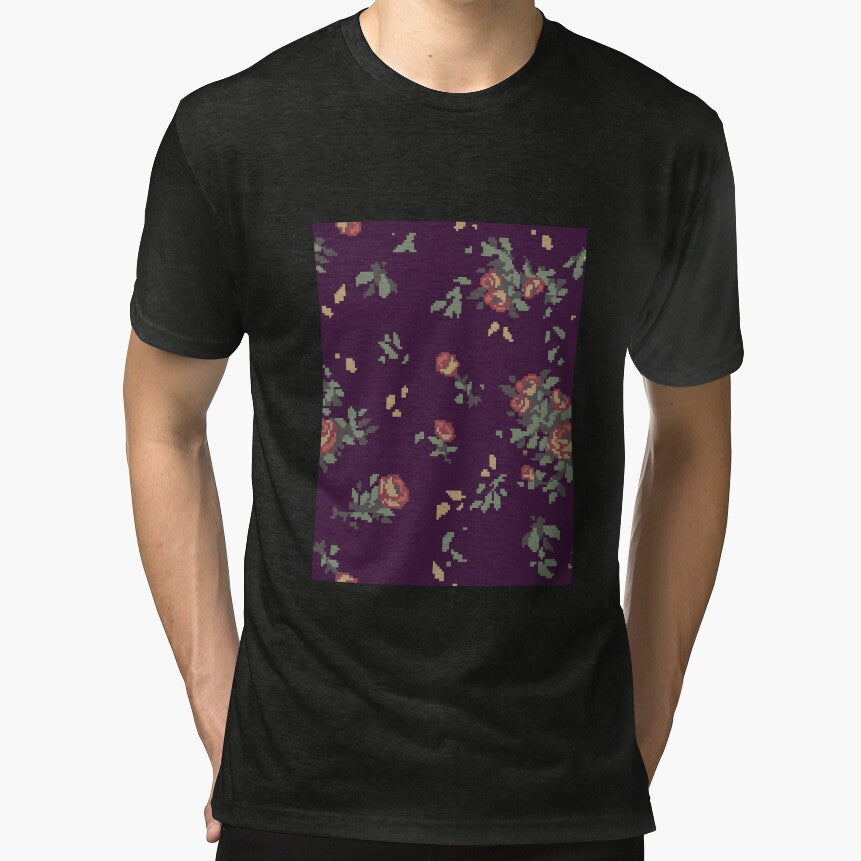Pixel Floral Leggings by theCatghost