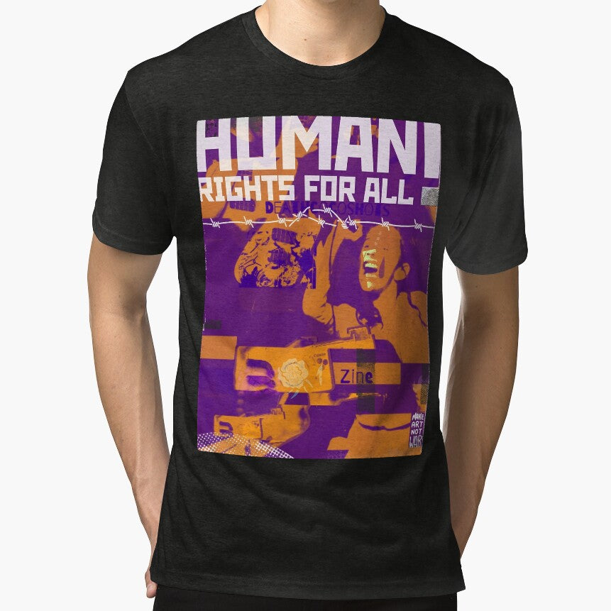 Human Rights Punk Collage Zine Poster – DIY Art by Deathcocoshots