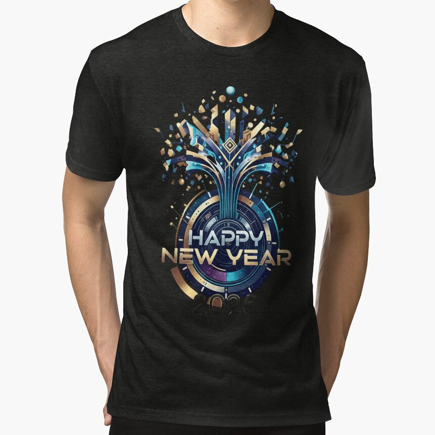 Happy New Year 2026 Modern Futuristic Geometric Design by DisignByPrince