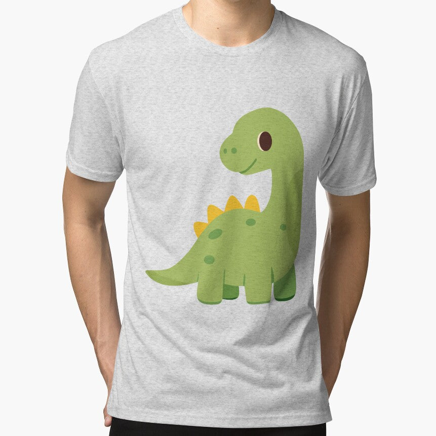 Cute Green Cartoon Dinosaur Illustration by IN Tales