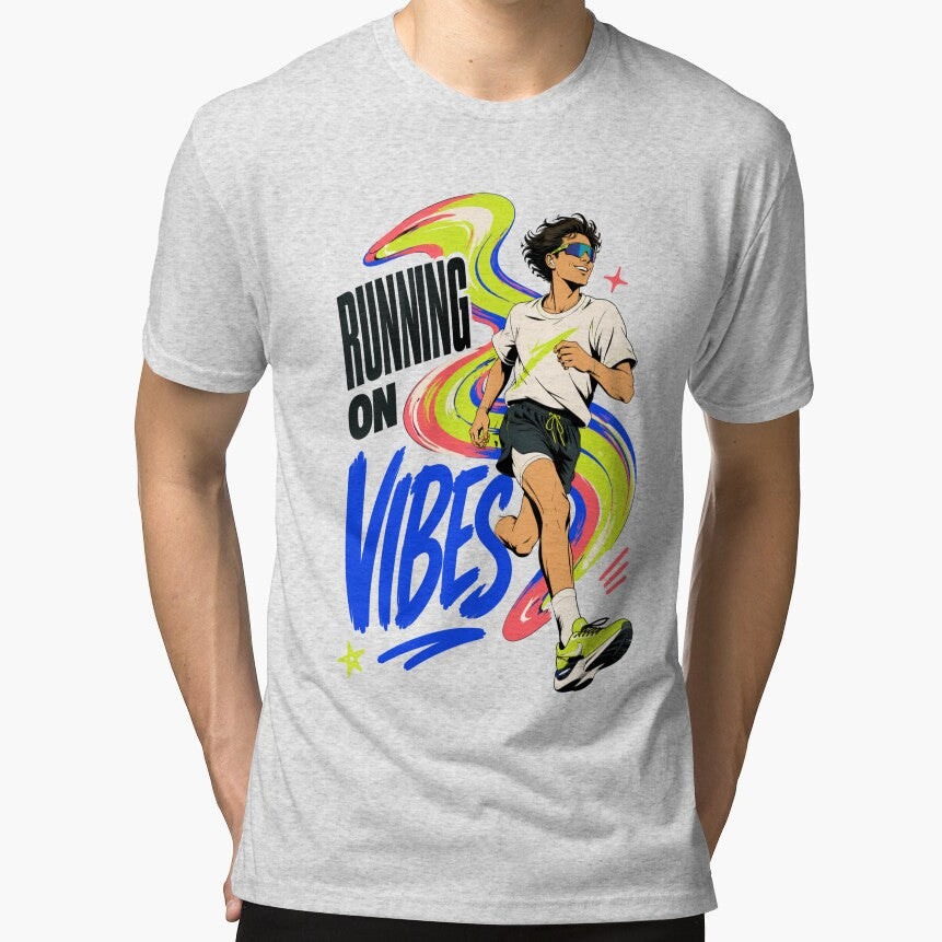 Running On Vibes Gen Z Runner Humor by Print Loft
