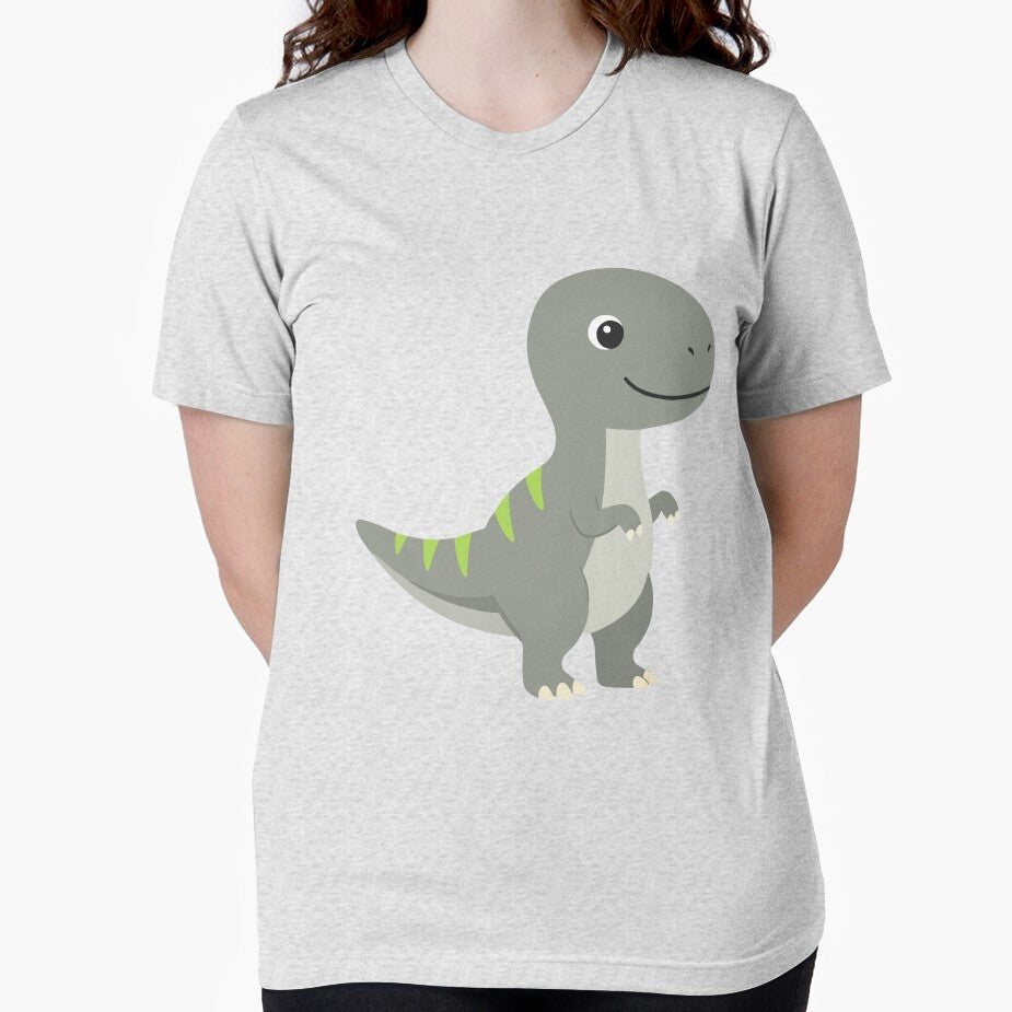 Cute Gray Cartoon Dinosaur Art by IN Tales