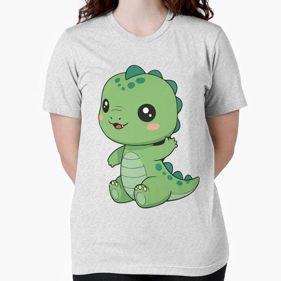 Cute Green Baby Dinosaur Art by IN Tales
