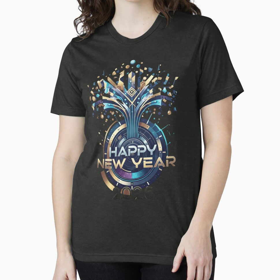 Happy New Year 2026 Modern Futuristic Geometric Design by DisignByPrince