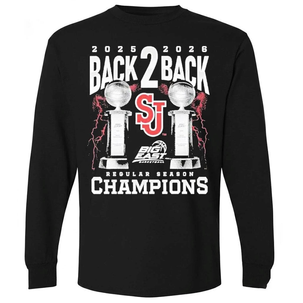 St Johns 2025 2026 Big East Back To Back Regular Season Champion Shirt