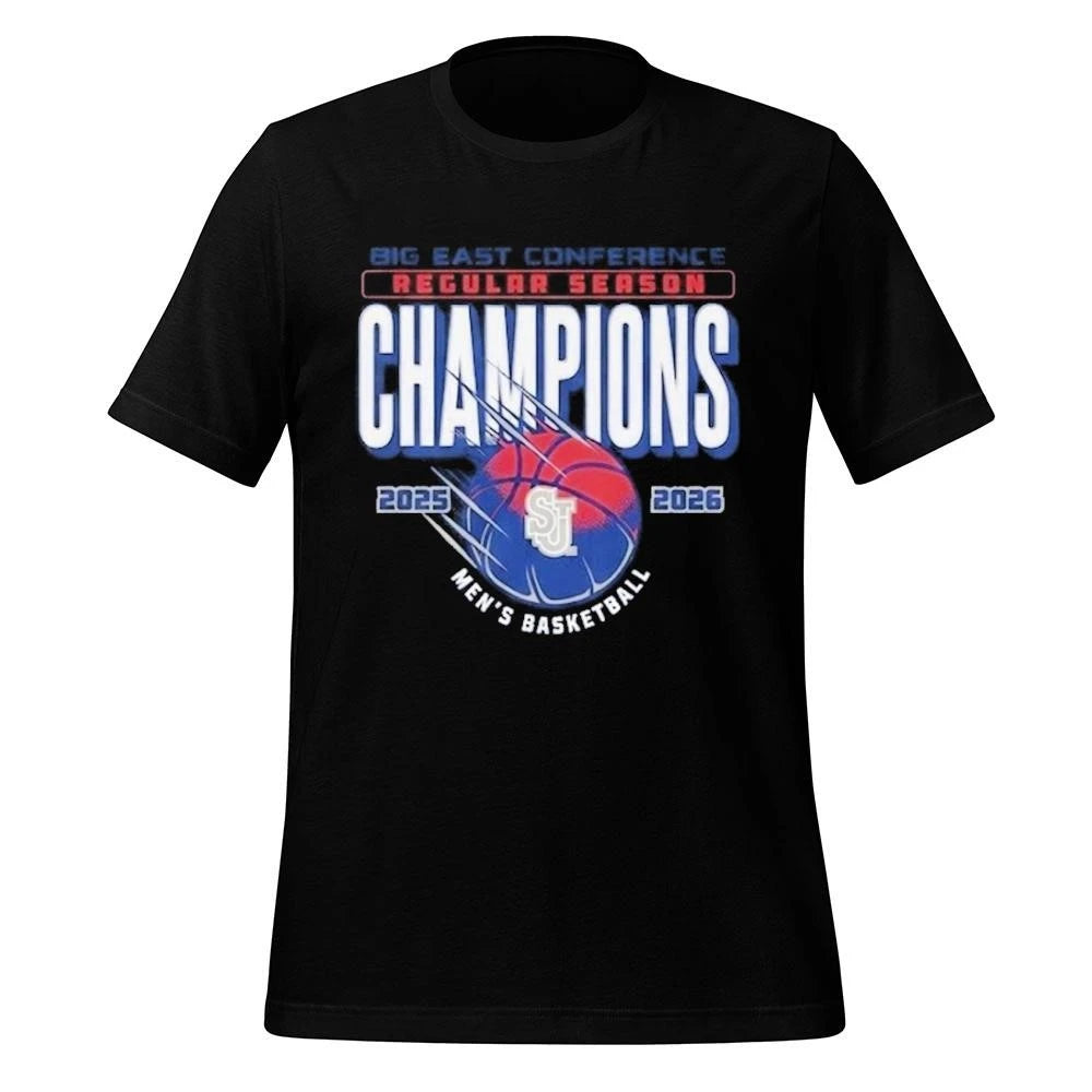 St John’s Red Storm Men’s Basketball 2026 Big East Regular Season Champions Locker Room  Shirt