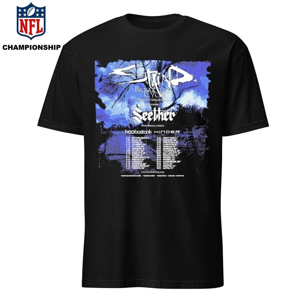 Staind Celebrating 25 Years Of Break The Cycle Tour Poster Shirt