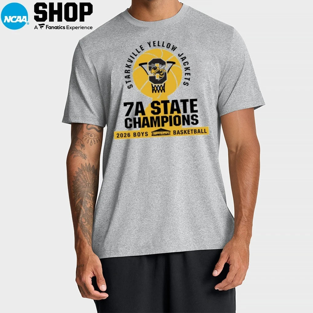 Starkville Yellow Jackets 2026 Boys Basketball 7A State Champions T-Shirt