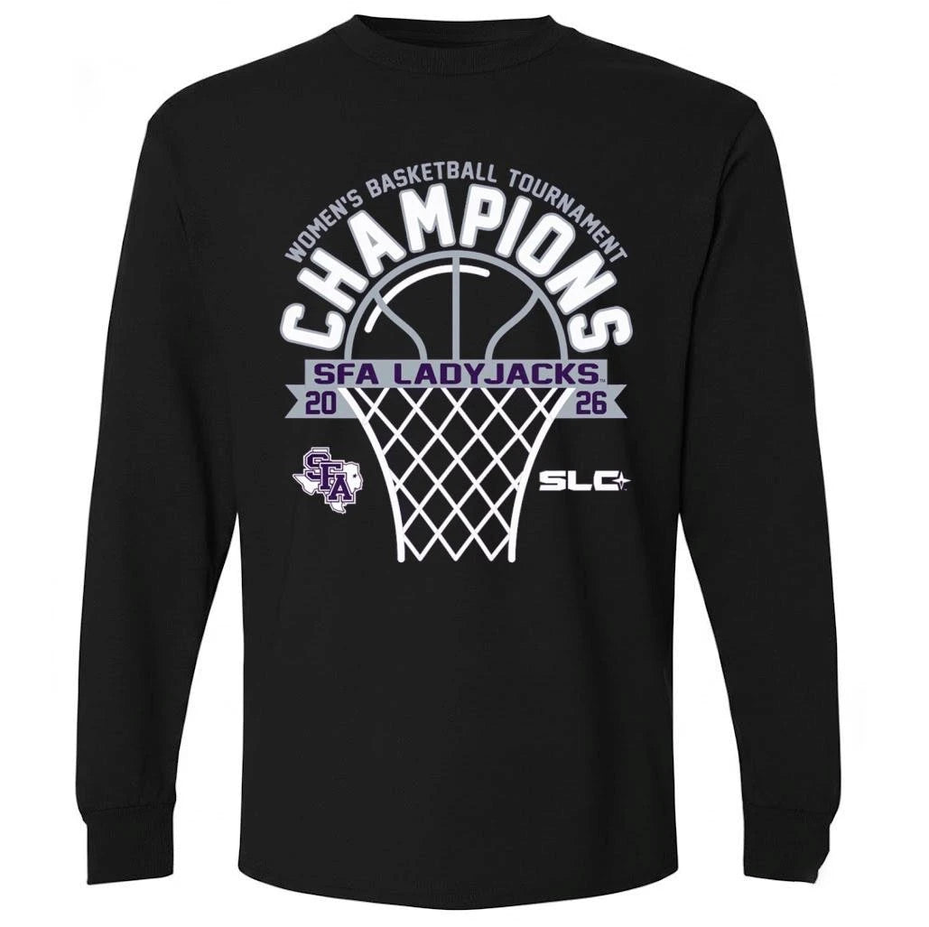 Stephen F. Austin Ladyjacks 2026 Champions Southland Conference Tournament Womens Basketball Purple Shirt