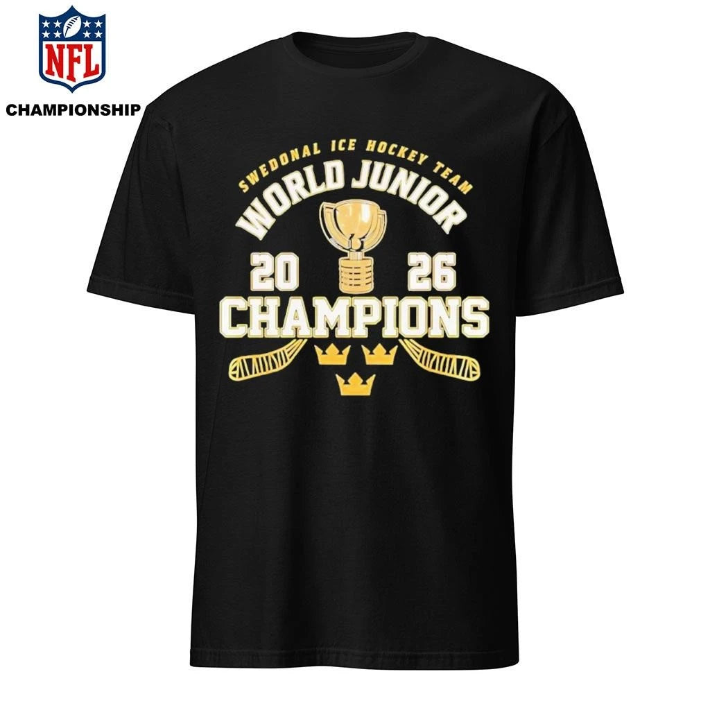 Swedonal Ice Hockey Team World Junior 2026 Champions Shirt