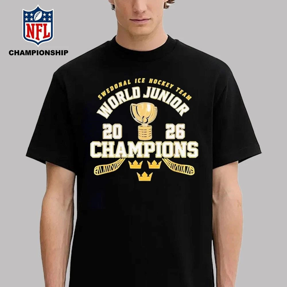 Swedonal Ice Hockey Team World Junior 2026 Champions Shirt