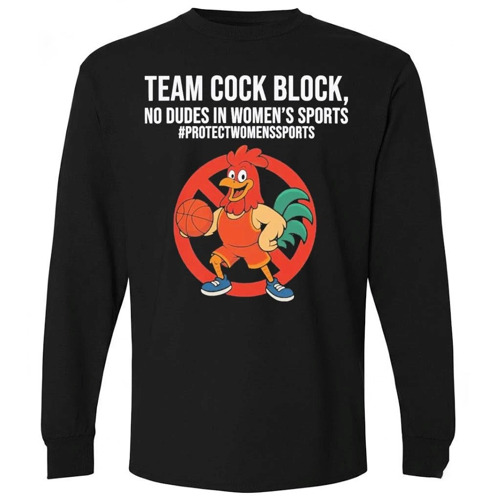 Team Cock Block No Dudes In Women’s Sports Shirt