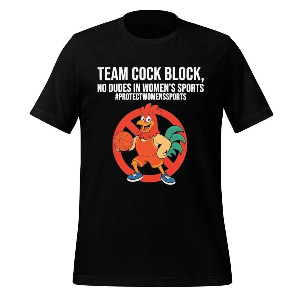 Team Cock Block No Dudes In Women’s Sports Shirt