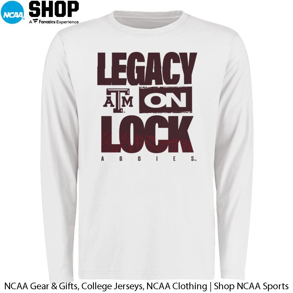 Texas A&amp;M Aggies 2026 Legacy On Lock On-Court March Madness T-Shirt