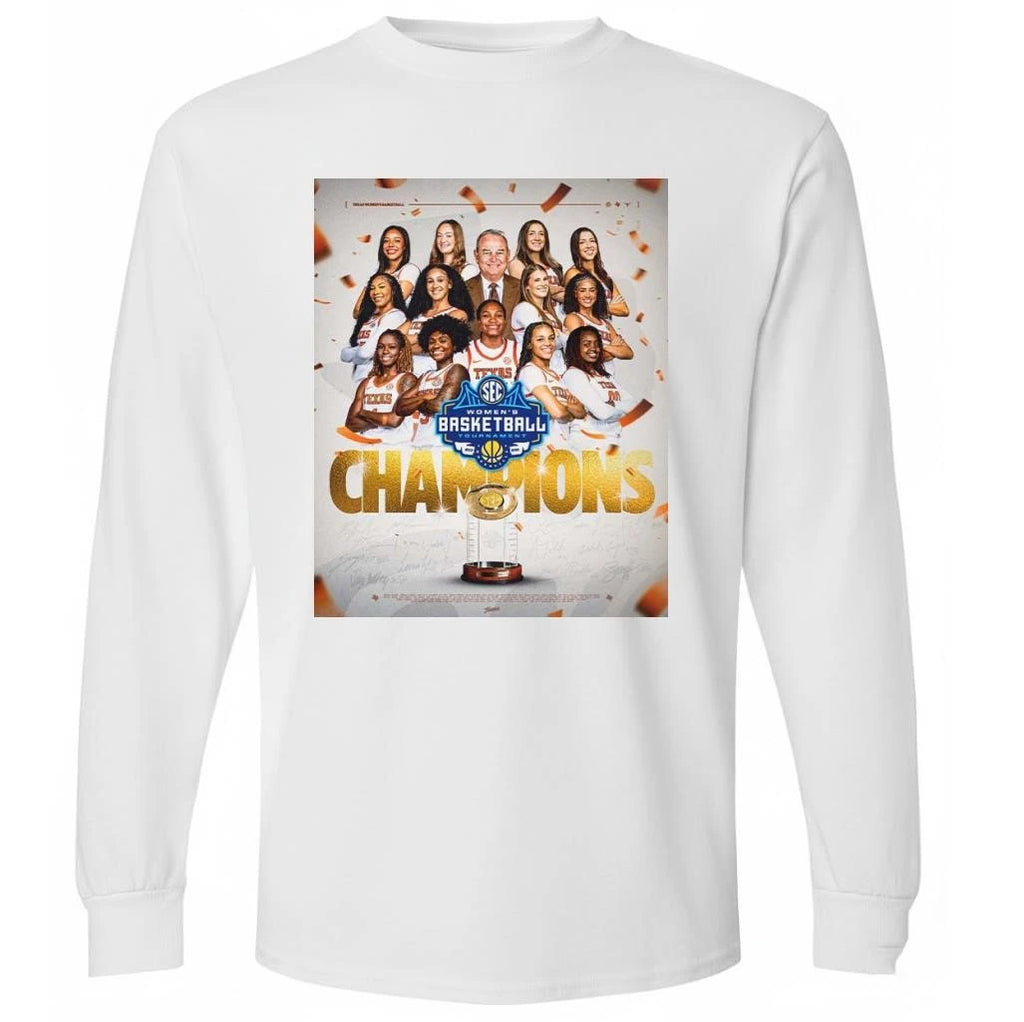 Texas Longhorns Women’s Basketball 2026 SEC Tournament Champions Poster  Shirt