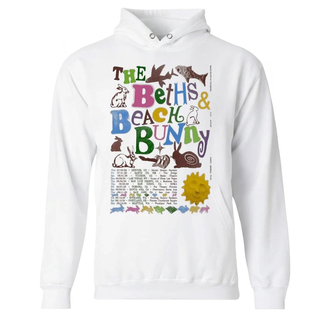 The Beths And Beach Bunny Tour North America 2026 Poster Shirt