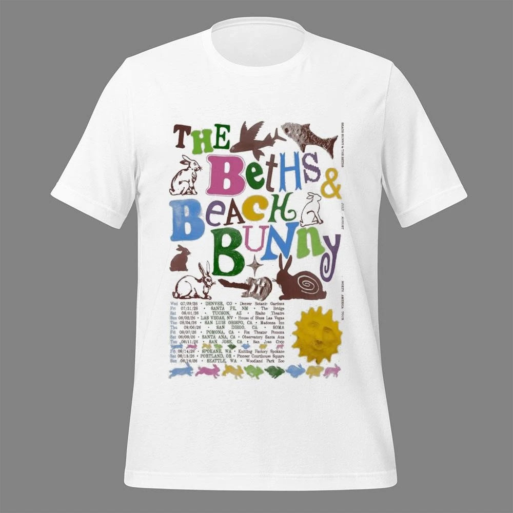The Beths And Beach Bunny Tour North America 2026 Poster Shirt