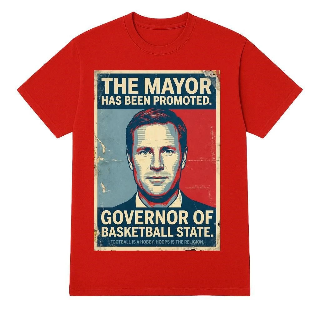 The Mayor Has Been Promoted Governor Of Basketball State Nebraska Cornhuskers Shirt