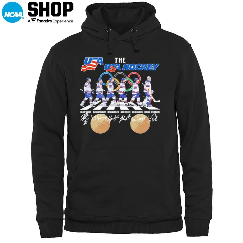The USA Hockey Team Abbey Road Olympic Signatures T-Shirt