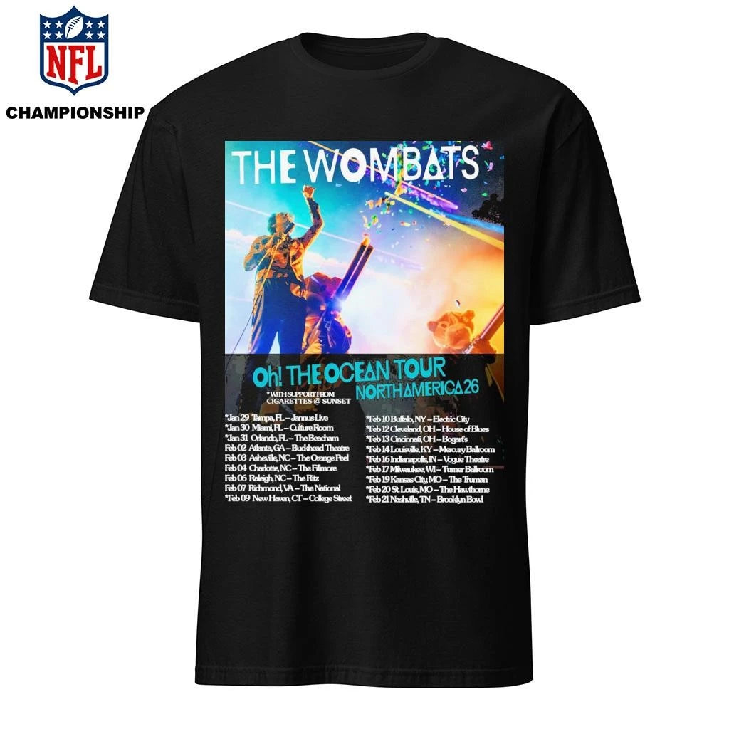 The Wombats North America Tour 2026 Poster Shirt