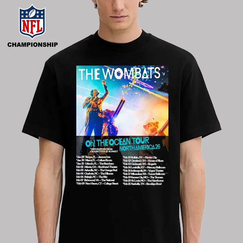 The Wombats North America Tour 2026 Poster Shirt
