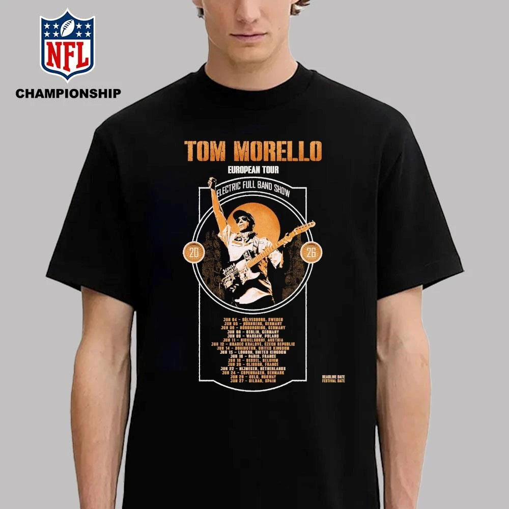 Tom Morello European Tour 2026 Poste Shirt