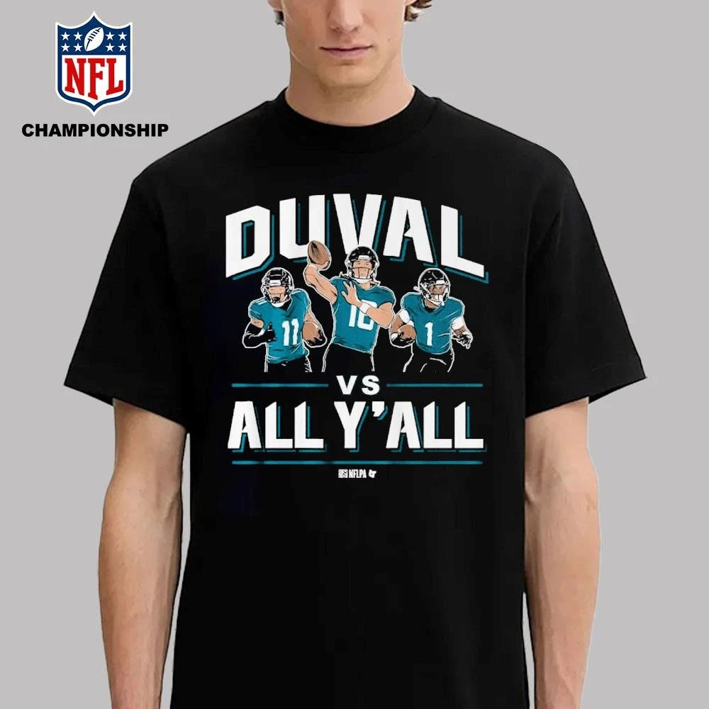 Trevor Lawrence, Travis Etienne, &amp; Parker Washington Duval vs. All Y’all Shirt