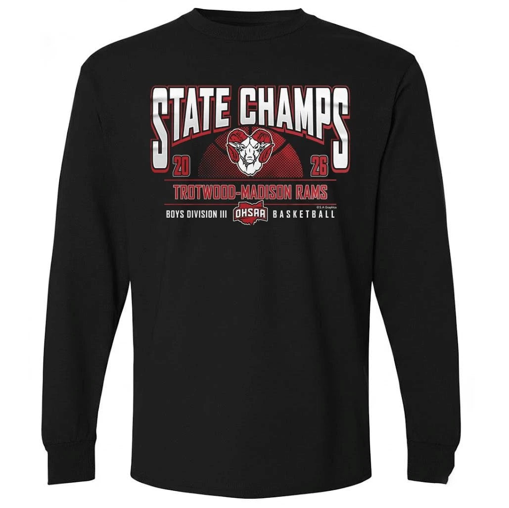Trotwood Rams 2026 OHSAA Boys Basketball D3 State Champions Shirt