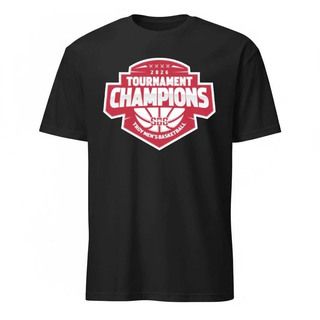 Troy Trojans Champions 2026 Sun Belt Conference Men’s Basketball Tournament Logo Shirt