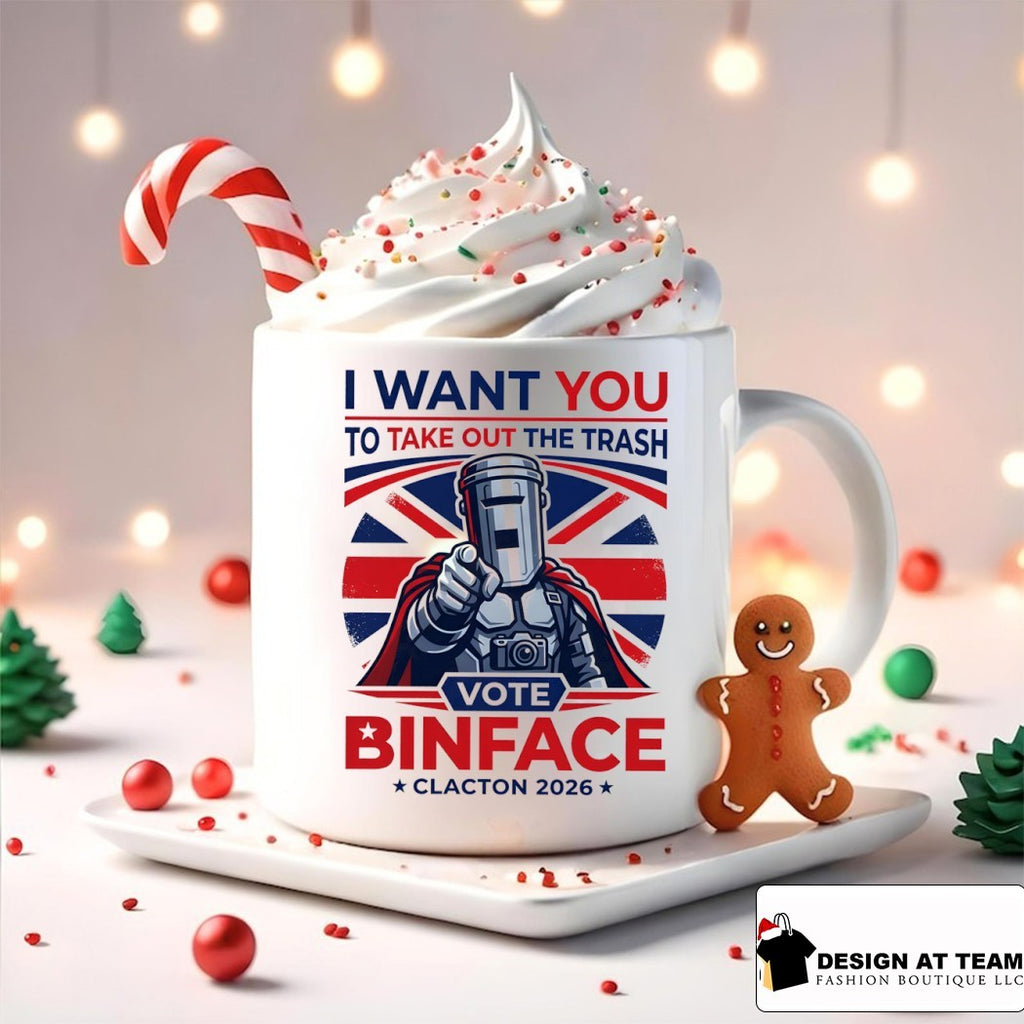 Binface Clacton point I Want You To Take Out The Trash Vote Binface Clacton 2026 UK flag Political shirt
