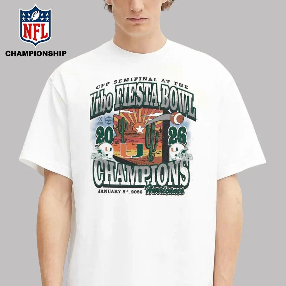 University of Miami Football 2026 Fiesta Bowl Champions Shirt