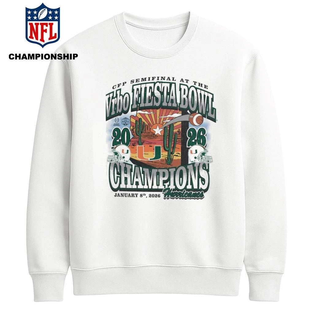 University of Miami Football 2026 Fiesta Bowl Champions Shirt