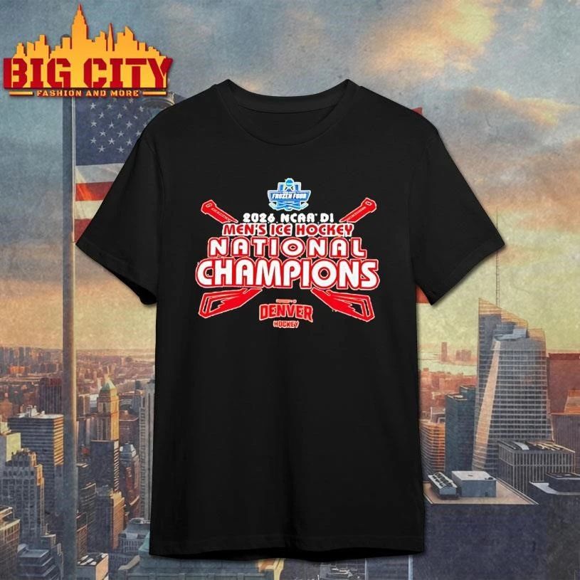 Mcmdzldo Denver Pioneers 2026 Ncaa Frozen Four Mens Ice Hockey National Champions Classic Shirt