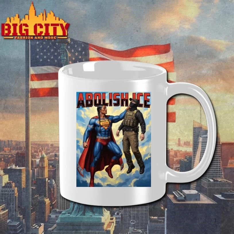 Abolish Ice Native American Superhero Nobody Is Illegal On Stolen Land Graphic Shirt