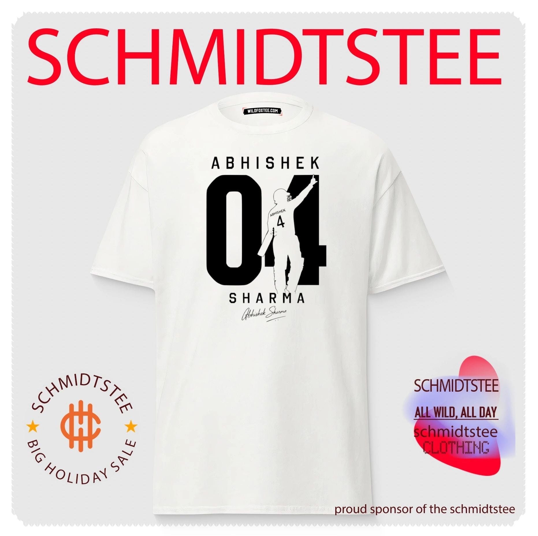 Abhishek Sharma No 4 Signature Cricket Indian Cricketer shirt