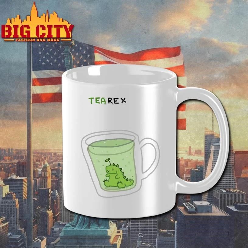Tea Rex Matcha Green Cute Dinosaur Mug Pun Shirt