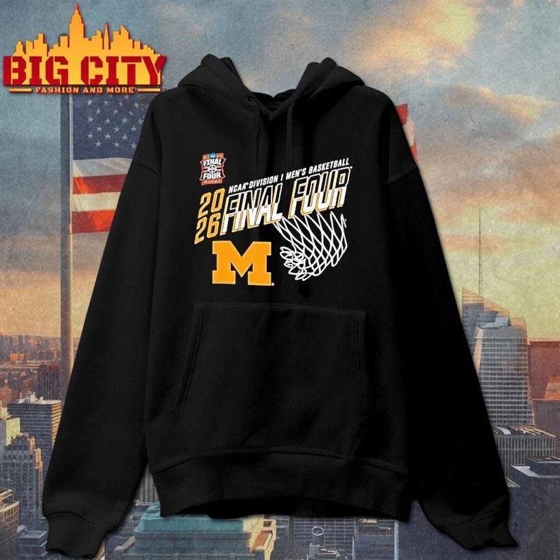 Michigan Wolverines 2026 Ncaa Mens Basketball Final Four Net College Shirt