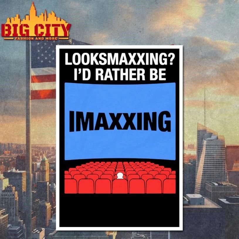 Looksmaxxing I’d Rather Be Movie Maxxing in 1.43 1 Aspect Ratio Shirt
