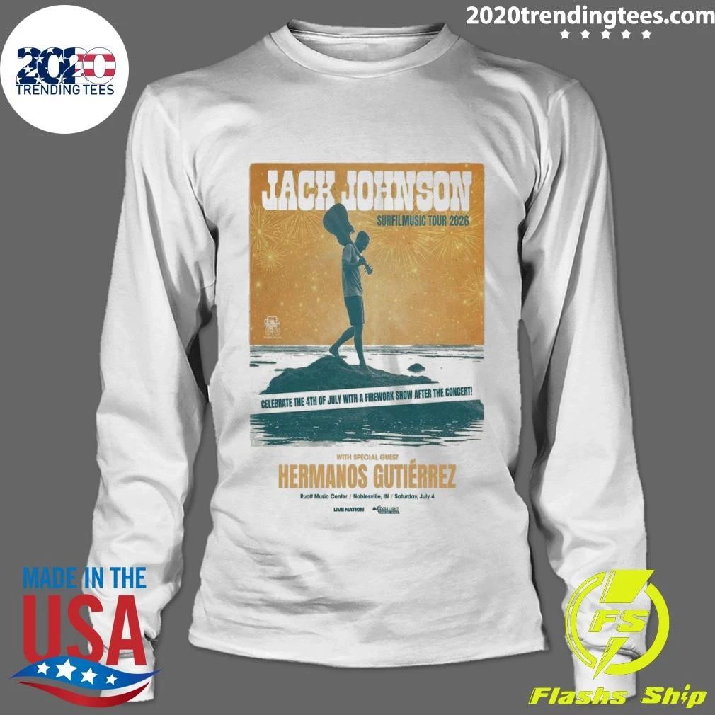 Jack Johnson Ruoff Music Center in Noblesville, Indiana July 04 2026 Shirt