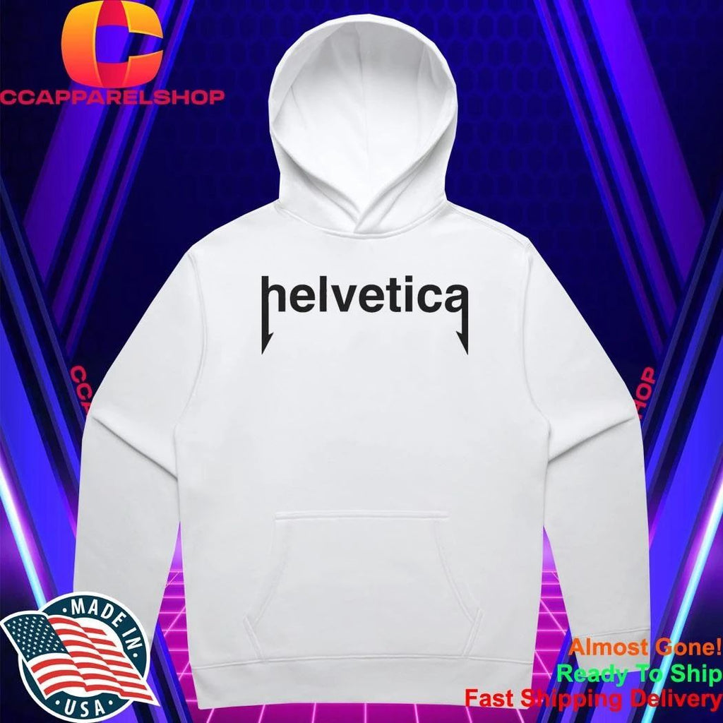 Helvetica Metallica Typography Parody Shirt
