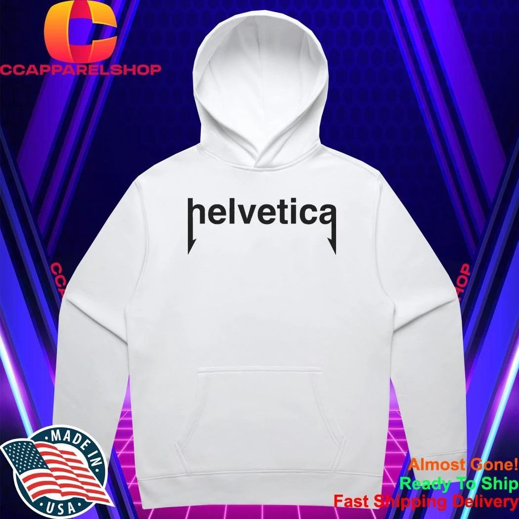 Helvetica Metallica Typography Parody Shirt